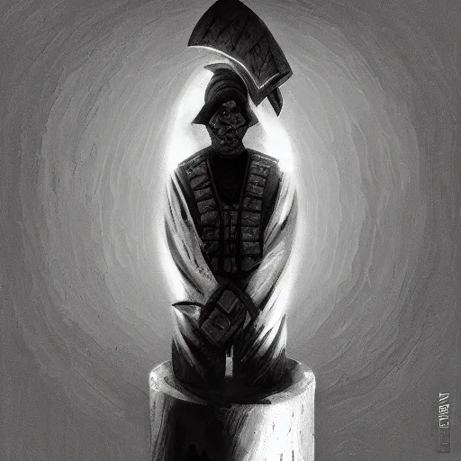 Image similar to the mage,painted by Patrick J. Jones and Jim McDermott and Daniel Simon and Hector Garrido,trending on artstation, cubic lighting fish eye,black and white,naturalism ,optical illusion