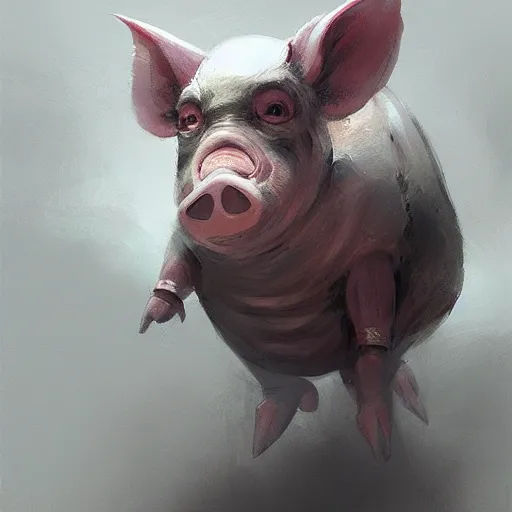 Image similar to 🐷, artstation, Greg rutkowski, Trending artstation,