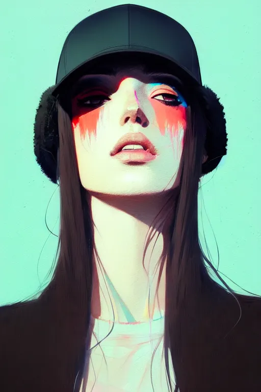 Image similar to a ultradetailed beautiful portrait panting of a stylish woman wearing a snapback, by conrad roset, greg rutkowski and makoto shinkai, trending on artstation