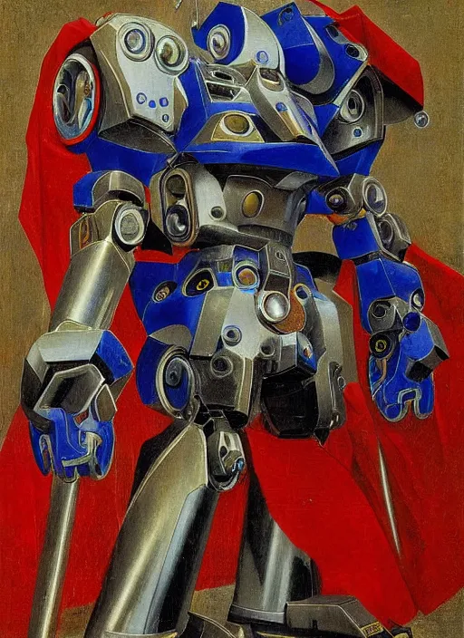 Image similar to mecha warrior robot by Jan van Eyck