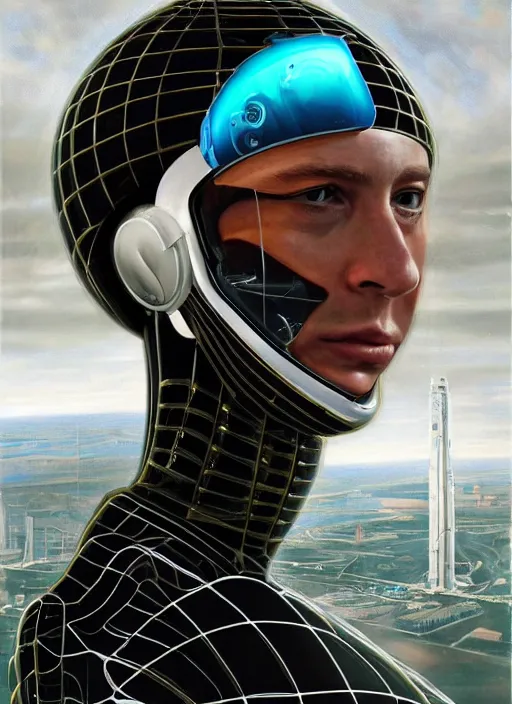 Prompt: portrait of the future of the human civilization and technology, by elson, peter, futuristic, sophisticated, mesmerizing, technological