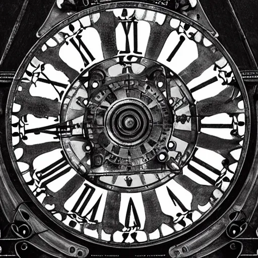 Prompt: “ inside a clockworks universe ”