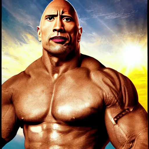 Image similar to dwayne the rock johnson by rj palmer