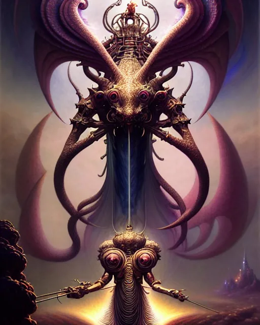 Image similar to the chariot tarot card, fantasy character portrait made of fractals, ultra realistic, wide angle, intricate details, the fifth element artifacts, highly detailed by peter mohrbacher, hajime sorayama, wayne barlowe, boris vallejo, aaron horkey, gaston bussiere, craig mullins