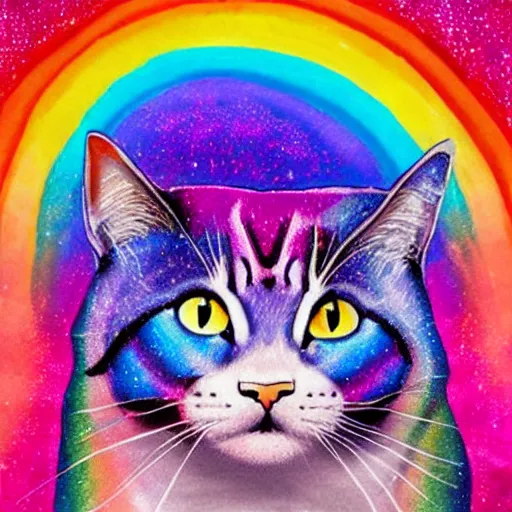 Image similar to rainbow cosmic cat