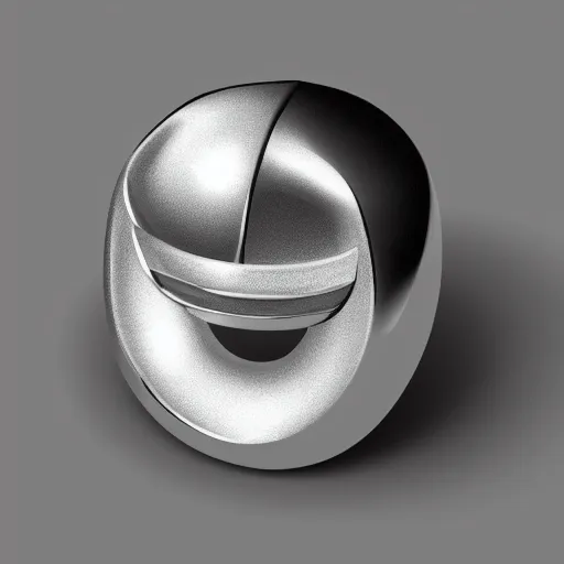 Prompt: silver ring with a chrome brain, product design photorealism