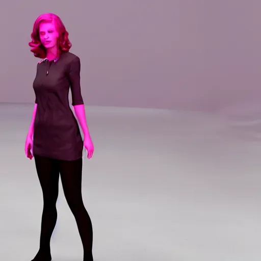 Image similar to Pink woman of science fiction. Unreal Engine 5.