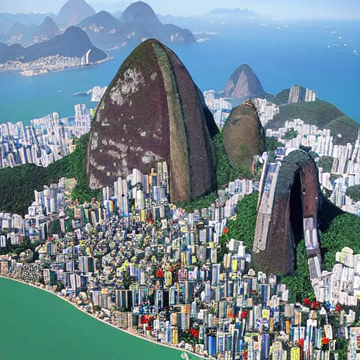 Image similar to rio de janeiro made of lego