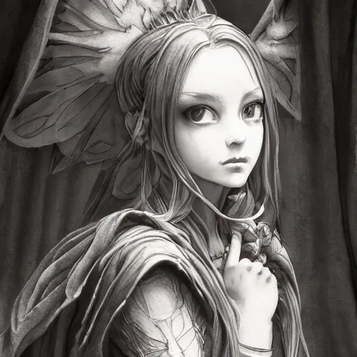 Prompt: portrait, anthropomorphic cardinal girl, druid, watercolor, dramatic lighting, cinematic, establishing shot, extremely high detail, foto realistic, cinematic lighting, pen and ink, intricate line drawings, by Yoshitaka Amano, Ruan Jia, Kentaro Miura, Artgerm, post processed, concept art, artstation, matte painting, style by eddie mendoza, raphael lacoste, alex ross,