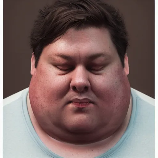 Image similar to hyperrealistic portait of obese stephen segal, photorealistic, rendered in octane, rendered in unreal engine, 4 k, beautiful colors, award winning, artstation, highly detailed, grotesque