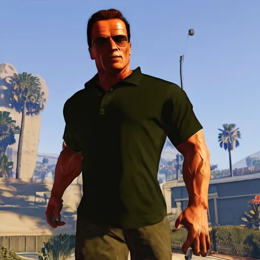 Image similar to GTA V arnold schwarzenegger screenshot