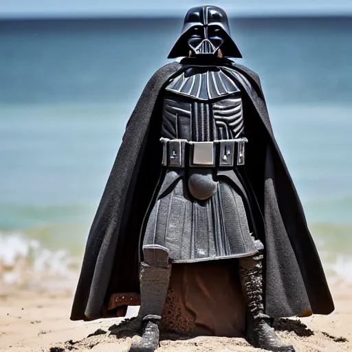 Prompt: sandcastle vader