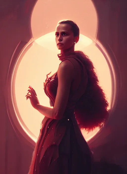 Prompt: portrait of mars ravelo darna alicia vikander, intricate, elegant, glowing lights, highly detailed, digital painting, artstation, glamor pose, concept art, smooth, sharp focus, illustration, art by wlop and greg rutkowski