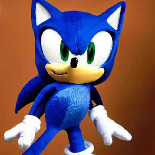 Image similar to plush sonic, 1999 photo