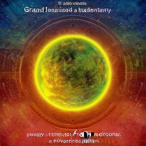 Image similar to an entire planet of humanity which has realized the grandness of this idea that everything in our universe runs through a sacred, divinity as energy that runs through all things and all things consist in one.