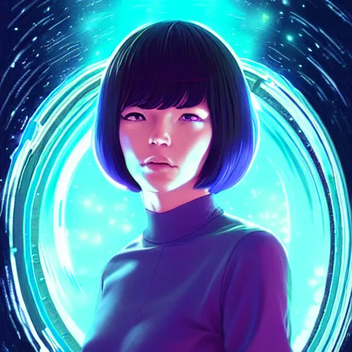 Image similar to a portrait of a beautiful plasma between galaxies, art by ilya kuvshinov and wlop and artgerm and josan gonzalez, digital art, highly detailed, intricate, sharp focus, trending on artstation hq, deviantart, pinterest, unreal engine 5, 4 k uhd image