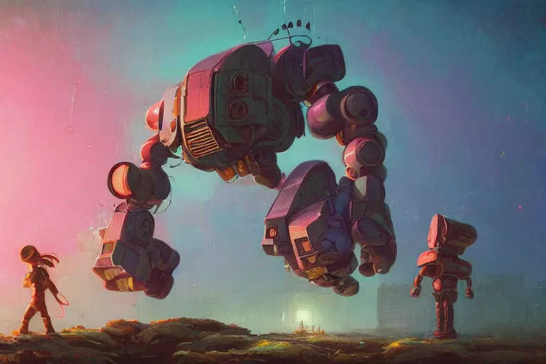 ArtStation - BOO-HOO a giant robot is storming the base :(