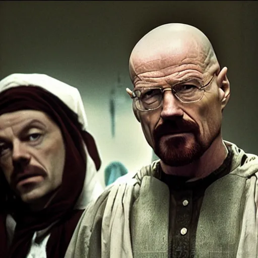 Image similar to Walter White at the council of Elrond