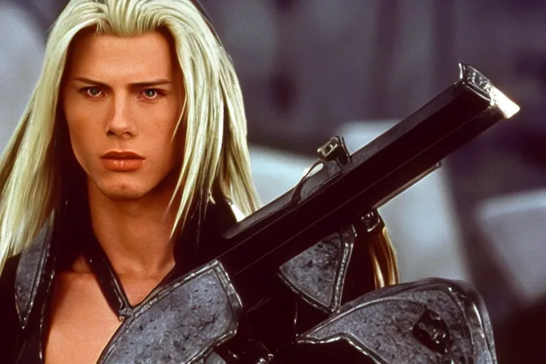 Prompt: Sephiroth in Starship Troopers (1997), highly detailed, high quality, HD, 4k, 8k, Canon 300mm, professional photographer, 40mp, lifelike, top-rated, award winning, realistic, sharp, no blur, edited, corrected, trending