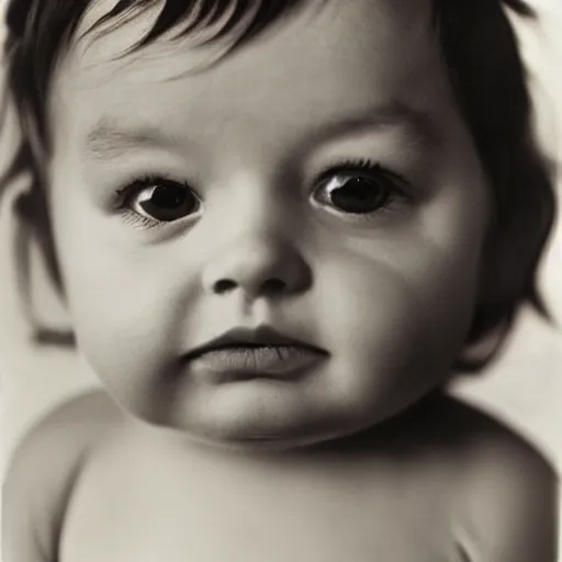 Image similar to high quality high detail photograph by richard avedon, hd, magical psychic baby girl, photorealistic lighting