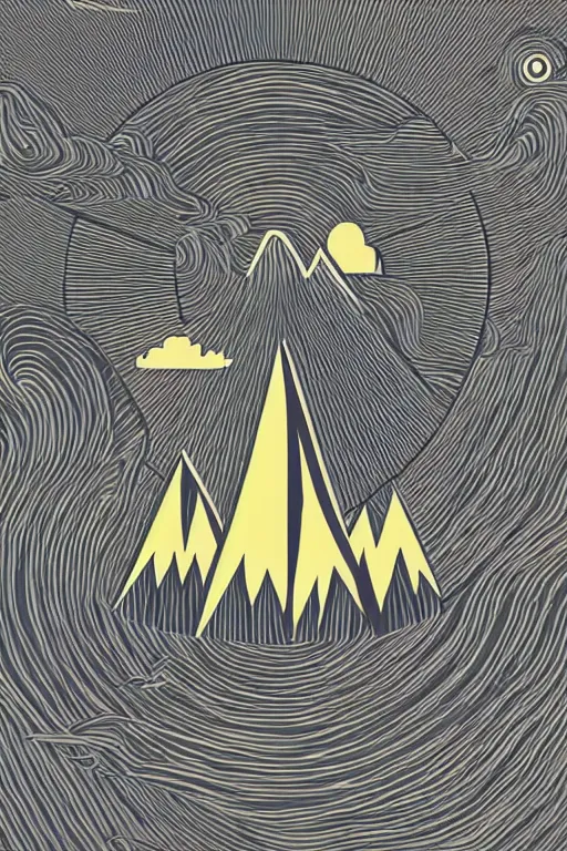 Image similar to airplane mountain flat vector illustration trending on artstation