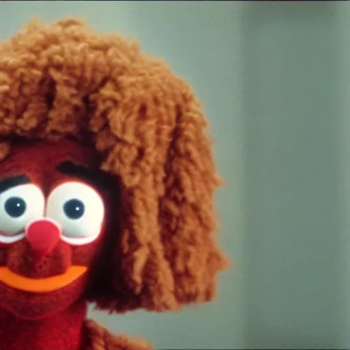 Image similar to Holly Flax as a Muppet, 35mm film