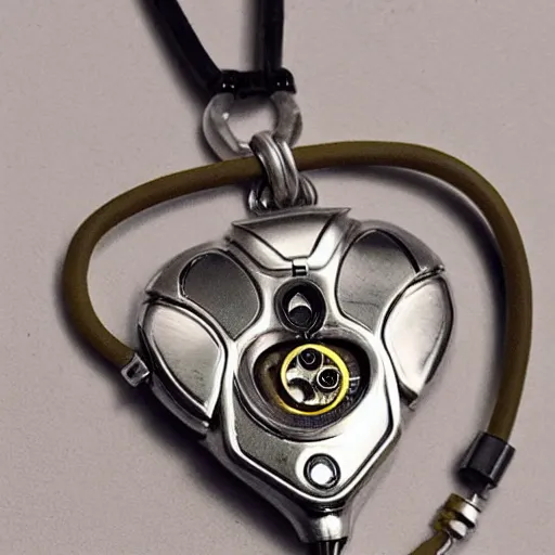 Image similar to sci-fi mechanical human heart of a 14yo boy that looks like an airpod, clockwork mechanical, sci-fi jewellery, hyper realistic, human anatomy, robot,