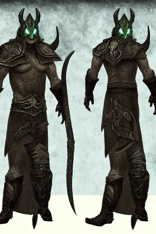 Image similar to Todd Howard as Dragonborn in Skyrim , concept art