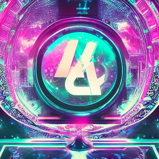 Image similar to a and w vaporwave logo, digital art, cosmic, 3 d high definition, trending on art station, photorealistic, high resolution, 8 k, octane, hyper detailed, insane details, intricate, elite, ornate, elegant trend, highly detailed and intricate, sharp focus, photography, unreal engine