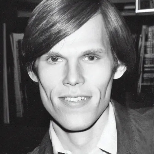 Image similar to A photograph portrait of Jerma985 with short-medium length hair a combover wearing early 1970s menswear in the early 1970s, taken in the early 1970s, grainy, taken on a 1970s Polaroid Camera, realistic, hyperrealistic, very realistic, highly detailed, very detailed, extremely detailed, detailed, digital art, trending on artstation, colorized photo