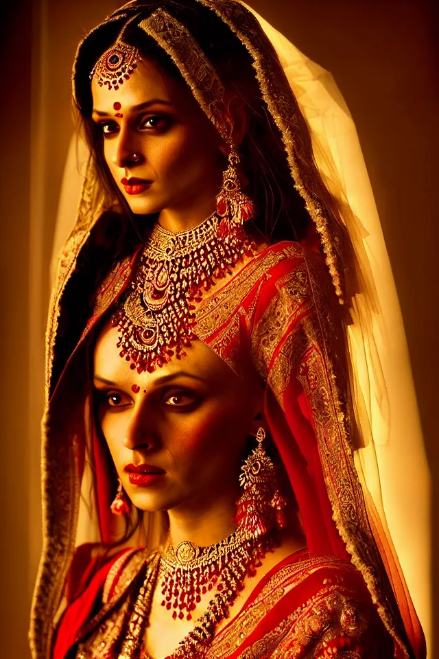 Prompt: epic professional digital art of stunning indian 👰♀, ambient lighting, painted, impressive, leesha hannigan, wayne haag, reyna rochin, ignacio rios, mark ryden, van herpen, best on artstation, cgsociety, wlop, pixiv, stunning, gorgeous, much wow, cinematic, masterpiece