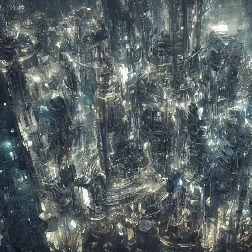 Image similar to highly detailed arcology city in a utopian future, digital art, cinematic shot