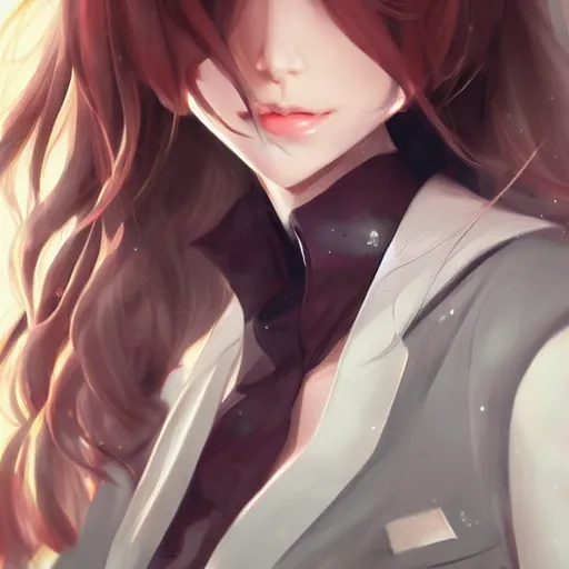 Image similar to kurisu makise, elegant, ultra highly detailed, digital painting, smooth, sharp focus, artstation, pixiv, art by Ina Wong, Bo Chen, artgerm, rossdraws, sakimichan