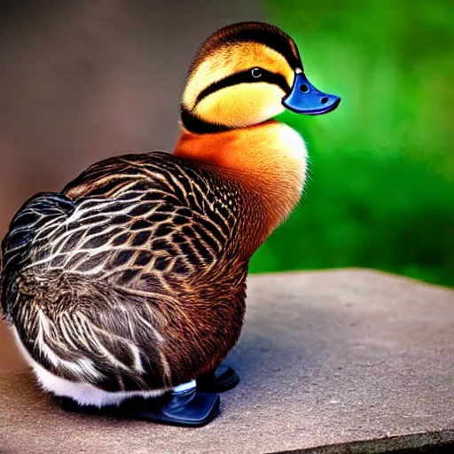 Image similar to a duck - cat - hybrid, animal photography, wildlife photo