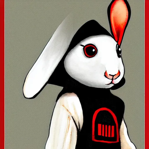 Image similar to white rabbit in style by star wars, more details,