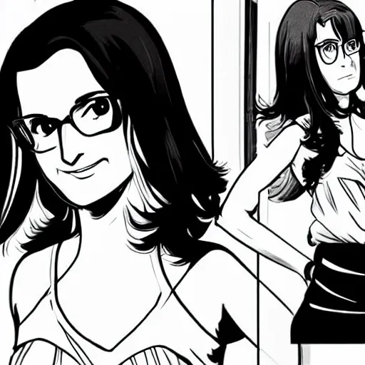 Image similar to tina fey manga style