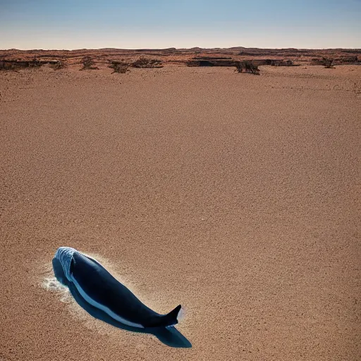 Image similar to 🐋🐳 in desert, photography by bussiere rutkowski andreas roch