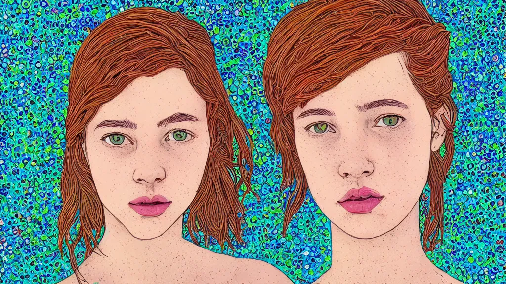 Prompt: A decent young girl portrait by James Eads.