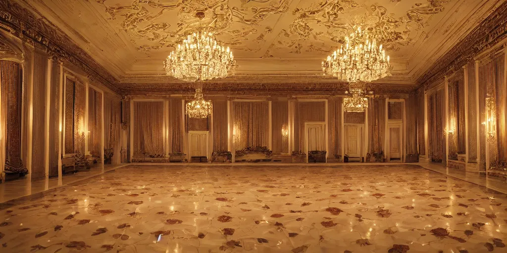 Image similar to interior palace ballroom, symmetrical, backdrop,