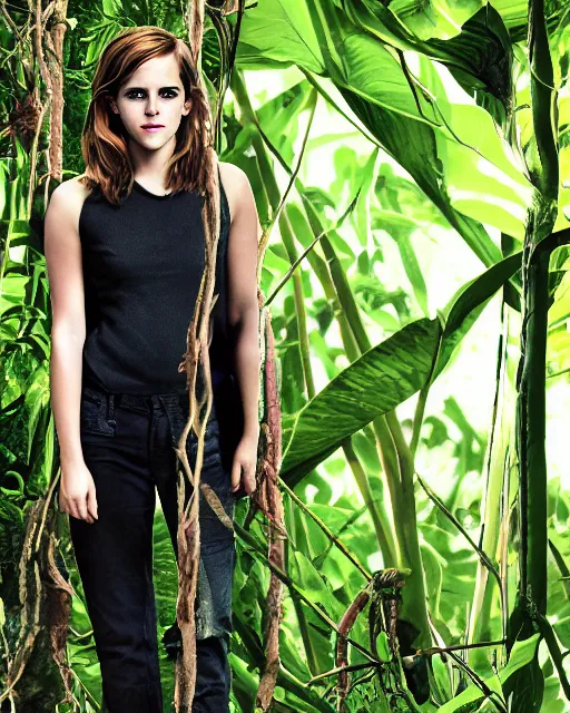 Image similar to Emma Watson in The Jungle of Lightning