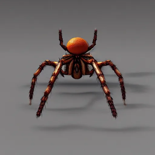 Image similar to poorly rendered 3 d spider