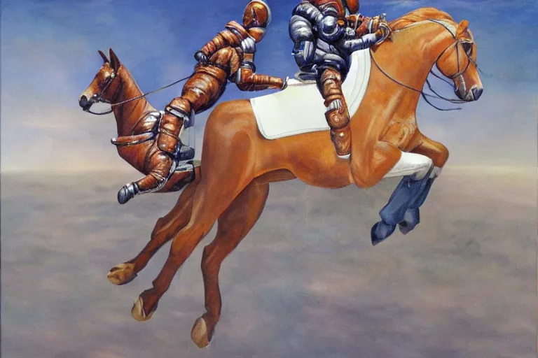 Image similar to horse on top of an astronaut, astronaut under the horse, arstation