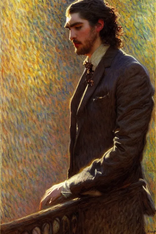 Prompt: hozier, painting by gaston bussiere, craig mullins, j. c. leyendecker, claude monet