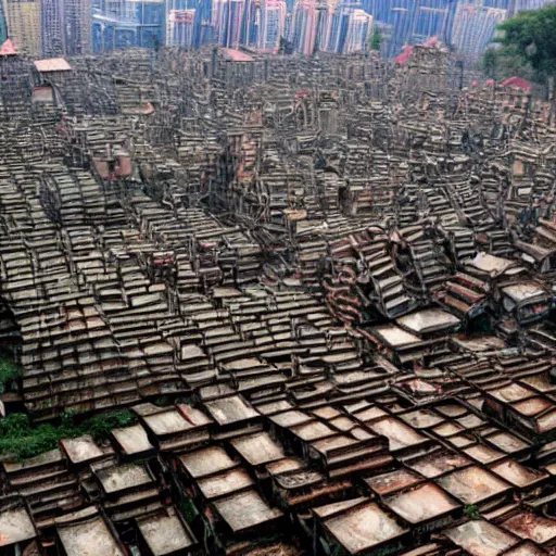 Prompt: kowloon walled city, china