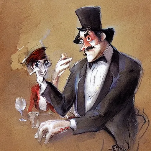 Image similar to the drunk french baron by peter de seve