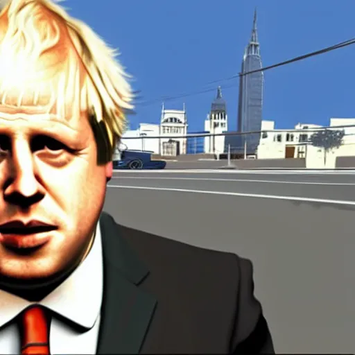 Prompt: a picture of boris johnson in the style of gta san andreas