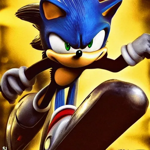 Image similar to Sonic the Hedgehog drawn by Yoji Shinkawa,