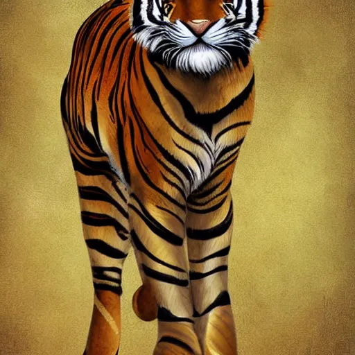 Image similar to a tigress goddess digital art by Nozomi Nakayama