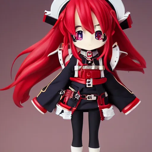 Prompt: Houshou Marine. Hololive character. Anime girl, 宝鐘マリン. Red pirate outfit and black pirate tricorn. brickred outfit colorscheme. Her name is Houshou Marine. Anime cute face