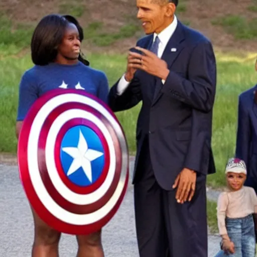 Image similar to captain america obama